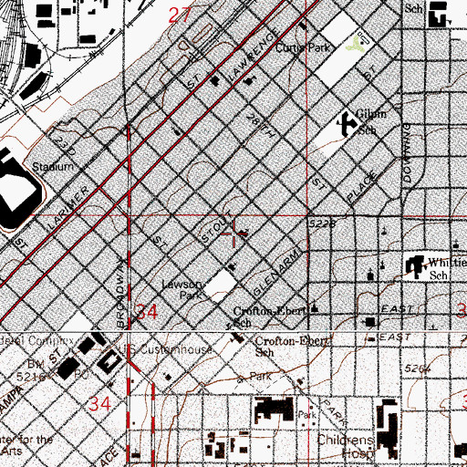 Topographic Map of Agape Christian Church, CO