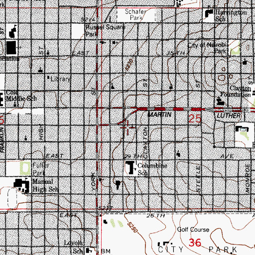 Topographic Map of New Bethel Christian Church, CO