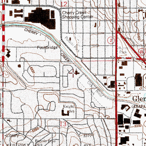 Topographic Map of Central Christian Church, CO