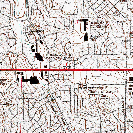 Topographic Map of Christ Community Church, CO
