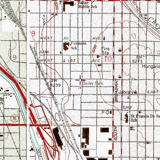 Topographic Map of Christ Triumphant Lutheran Church (historical), CO