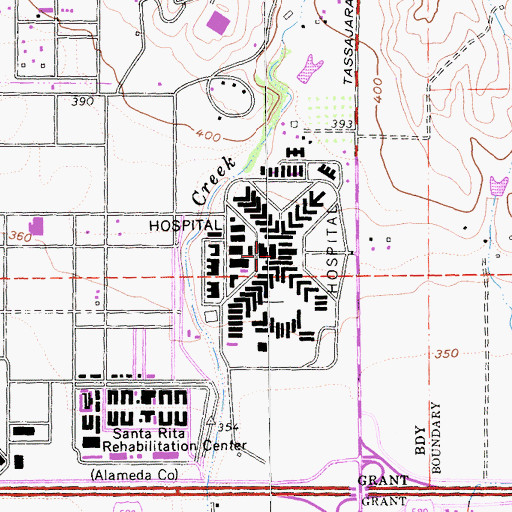 Topographic Map of Naval Hospital Shoemaker (historical), CA