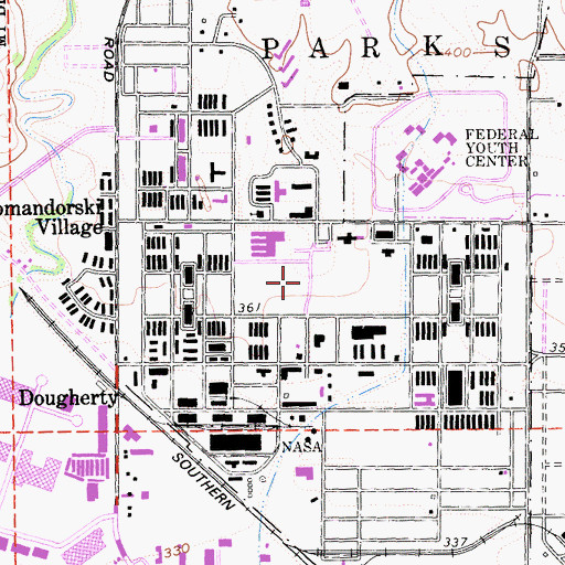 Topographic Map of Parks Air Force Base (historical), CA