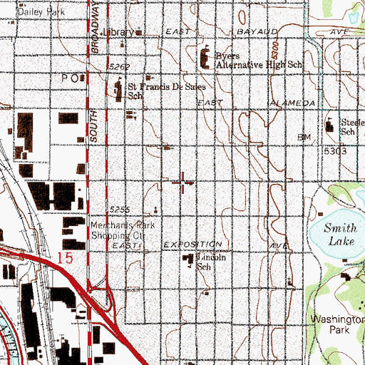 Topographic Map of Christian Indian Center, CO
