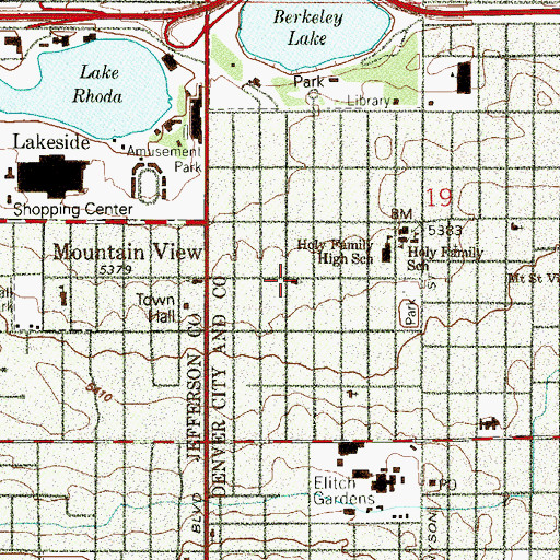 Topographic Map of Church of the Resurrection, CO