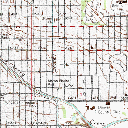 Topographic Map of Community of Christ Church, CO