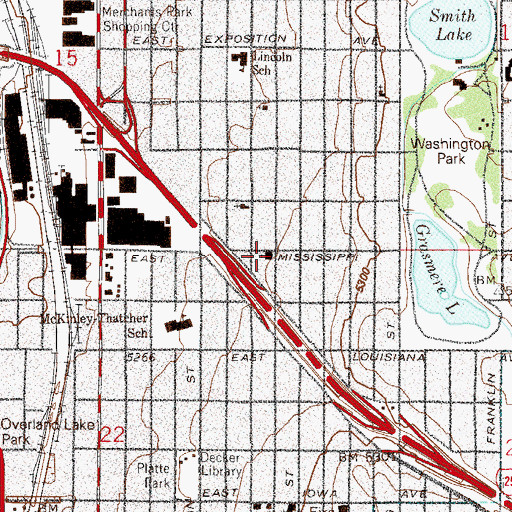 Topographic Map of Denver Community Church, CO