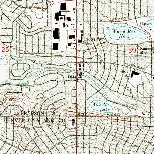 Topographic Map of Bear Valley Fellowship, CO
