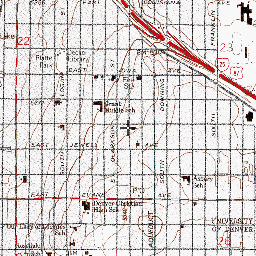 Topographic Map of First Christian Reformed Church, CO