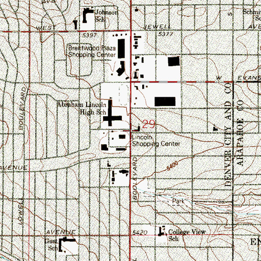 Topographic Map of Primera Iglesia Bautista, CO