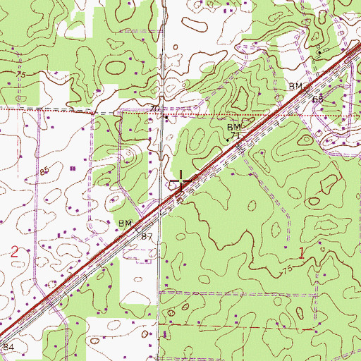Topographic Map of Keystone Heights Electrical Substation, FL