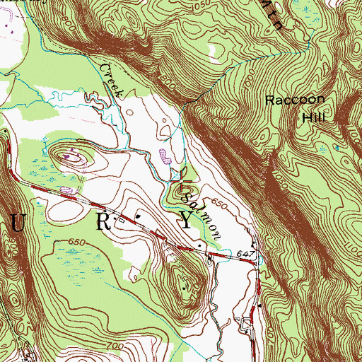 Topographic Map of Spruce Swamp Creek, CT