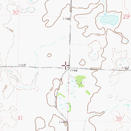 Topographic Map of School Number 23 South (historical), MN