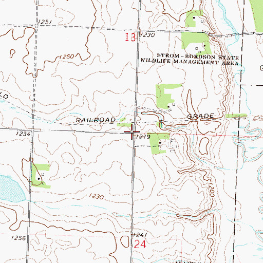 Topographic Map of Thorsborg (historical), MN