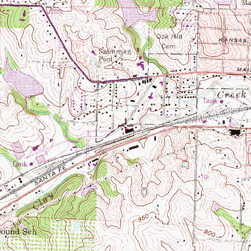 Topographic Map of Atchison County Fire District 1, KS