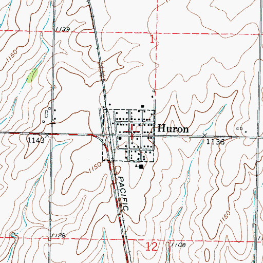 Topographic Map of Atchison County Fire District 5 - Huron, KS