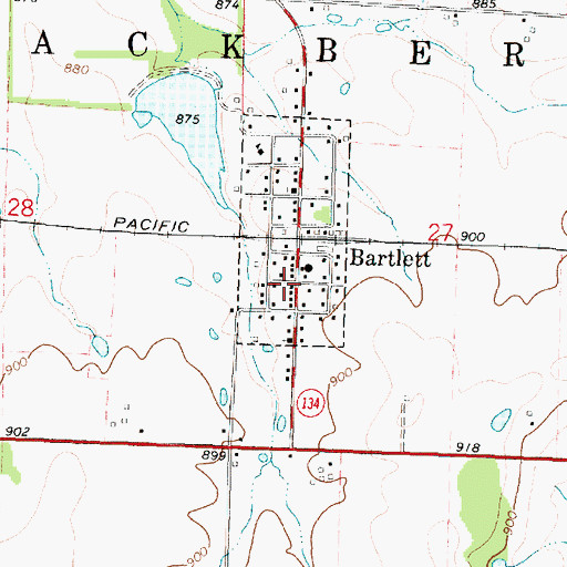 Topographic Map of Hackberry Township Fire Department, KS