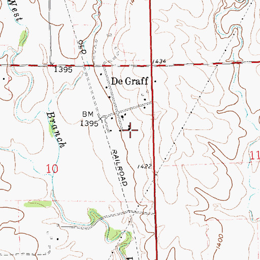 Topographic Map of Butler County Fire District 10 Station 2, KS