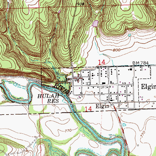 Topographic Map of Chautauqua County Rural Fire District 5 Elgin Station, KS