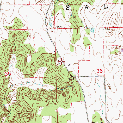 Topographic Map of Chautauqua County Rural Fire District 6, KS