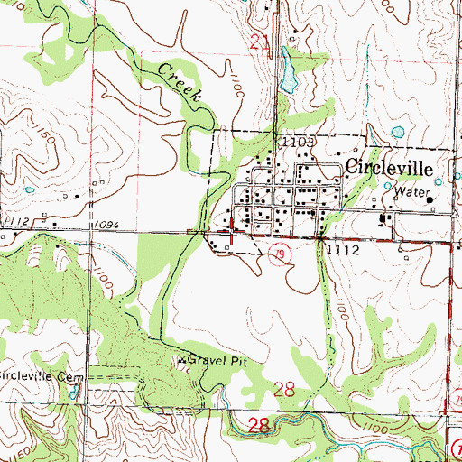 Topographic Map of Circleville Fire District Substation, KS