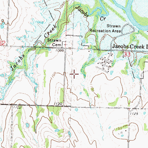 Topographic Map of Coffey County Fire District 1 Station 9, KS