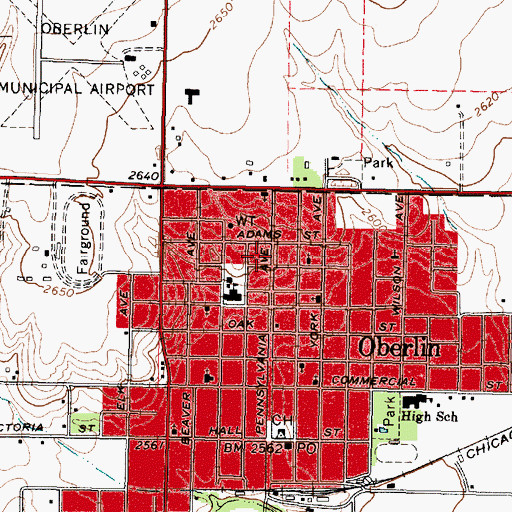 Topographic Map of Decatur County Rural Fire Department 1, KS