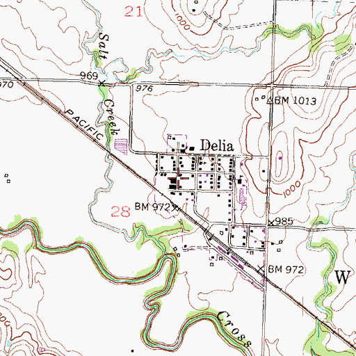 Topographic Map of Delia Rural Fire District 5, KS