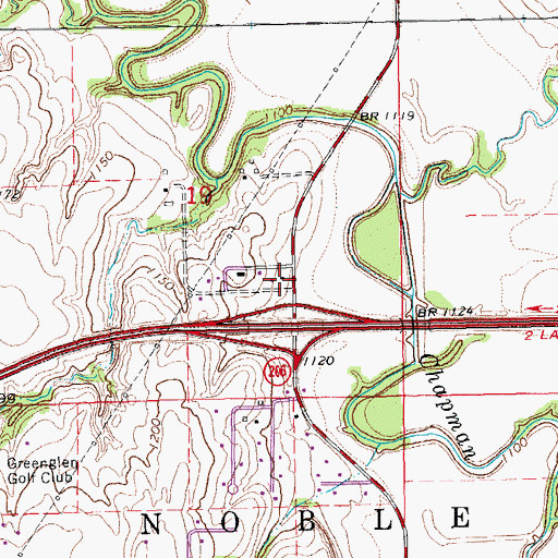Topographic Map of Dickinson County Fire District 1 Station 1, KS