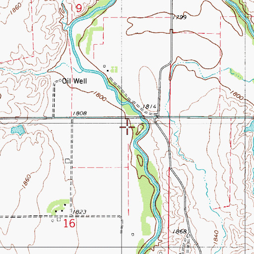 Topographic Map of Ellis County Rural Fire Department 3, KS