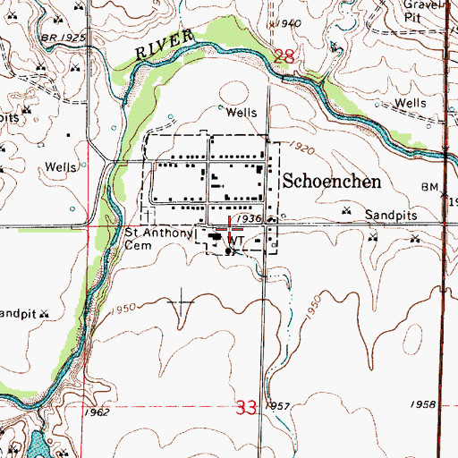 Topographic Map of Ellis County Rural Fire Department 8, KS