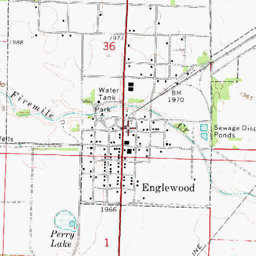 Topographic Map of Englewood Fire District 1, KS