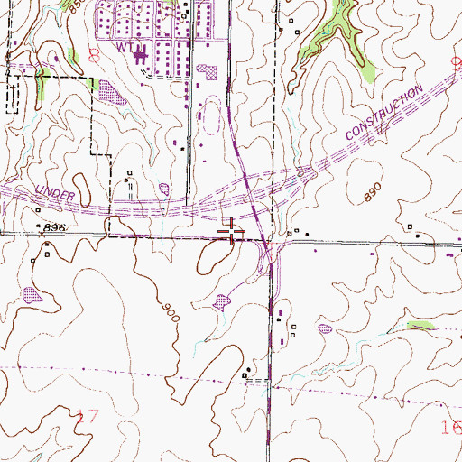 Topographic Map of Eudora Township Fire Department, KS
