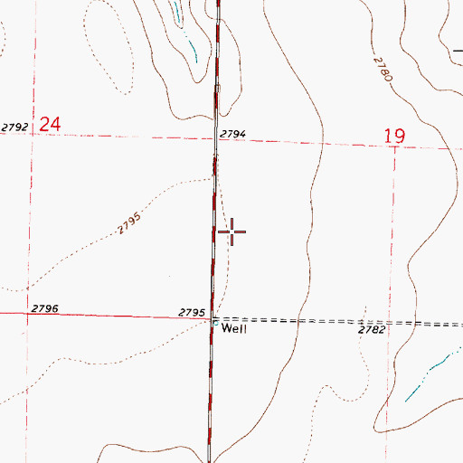 Topographic Map of Garfield Township Fire Department Doll Station, KS