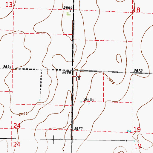 Topographic Map of Garfield Township Fire Department Mennonite Station, KS
