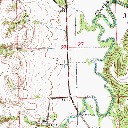 Topographic Map of Geary County Rural Fire Department Station 5, KS