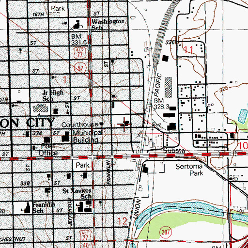 Topographic Map of Geary County Rural Fire Department Station 1, KS