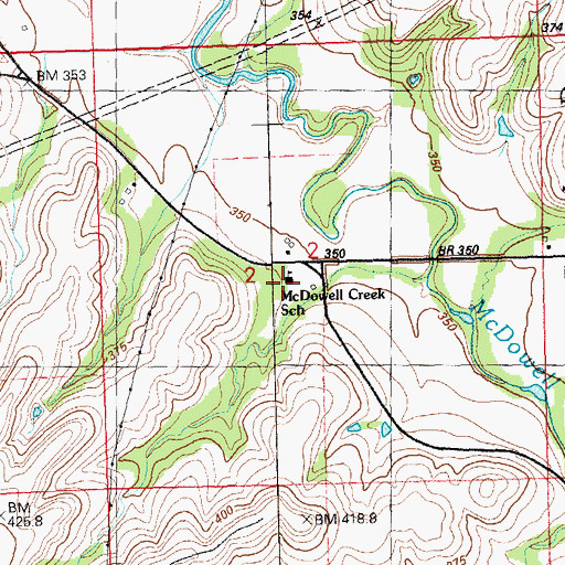 Topographic Map of Geary County Rural Fire Department Station 7, KS