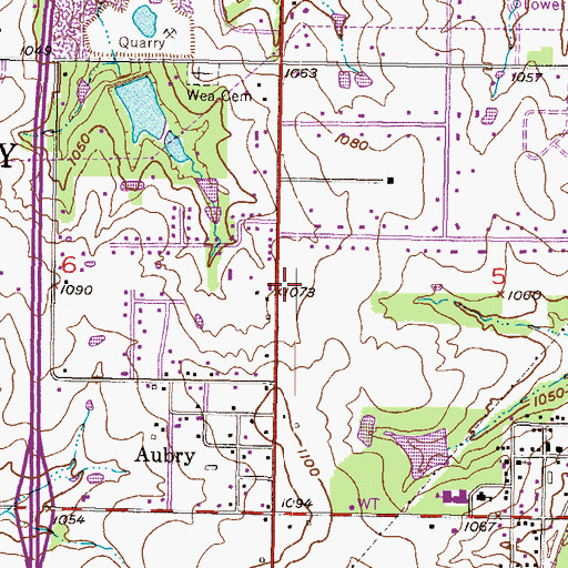 Topographic Map of Johnson County Fire District 2 Station 81, KS