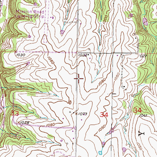 Topographic Map of Johnson County Fire District 2 Station 2, KS