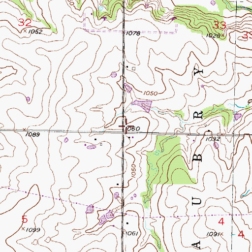 Topographic Map of Johnson County Fire District 2 Station 83, KS