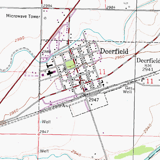 Topographic Map of Kearny County Fire and Rescue - Deerfield, KS