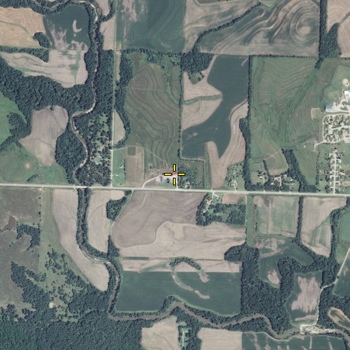 Aerial/Satellite Image of Kickapoo Fire Department, KS