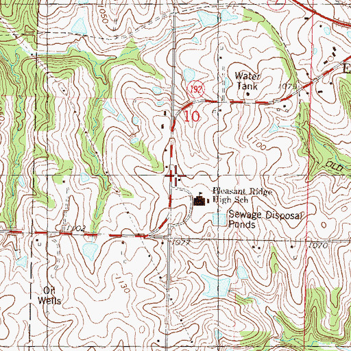Topographic Map of Kickapoo Township Fire Department Station 1, KS