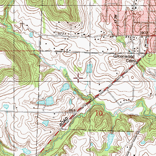 Topographic Map of Leavenworth Fire Department Station 1, KS