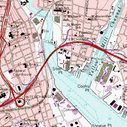 Topographic Map of Steel Point, CT