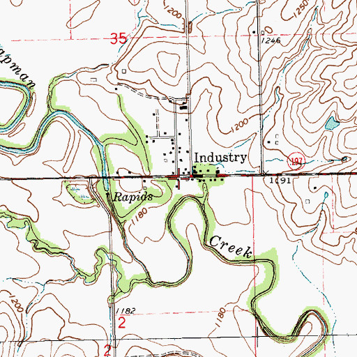 Topographic Map of Longford Rural Fire District 1 Station 2, KS