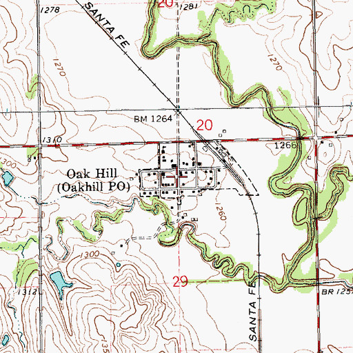 Topographic Map of Longford Rural Fire District 1 Station 3, KS