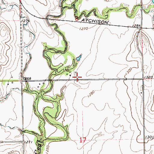 Topographic Map of Longford Rural Fire District 1 Station 4, KS