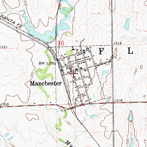 Topographic Map of Longford Rural Fire District 1 Station 5, KS